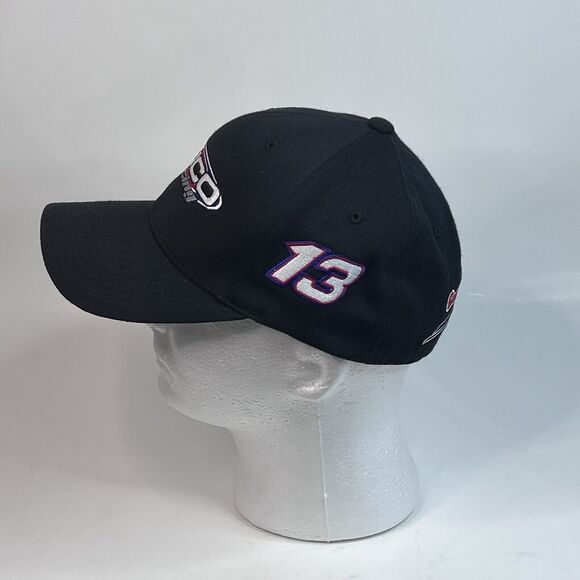 TRUCKER Cap Geico Racing Black & Blue Embroidered Nascar #13 MaxPapis SIGNED Hat - Picture 9 of 14